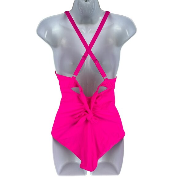 Blooming Jelly Women's Swimsuit One Piece Push Up Tommy Control Pink Size Medium - Picture 5 of 9